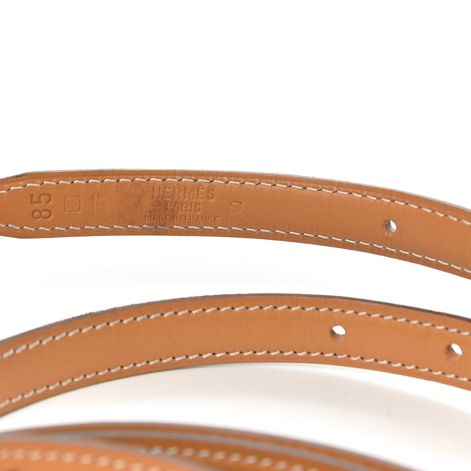 Hermes Box Reversible 32mm Idem H Double Strap Belt 85 Black Gold 3 of 3