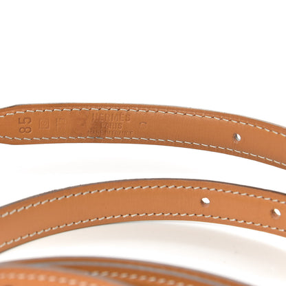 Hermes Box Reversible 32mm Idem H Double Strap Belt 85 Black Gold 3 of 3