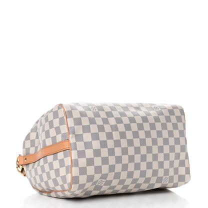 Louis Vuitton Damier Azur Braided Speedy Bandouliere 30 Blue 3 of 4