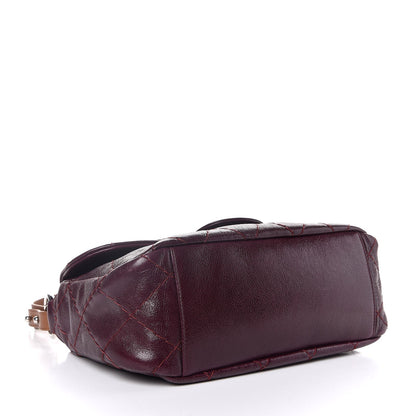 Chanel Glazed Calfskin Stitched On The Road Flap Plum 4 of 8