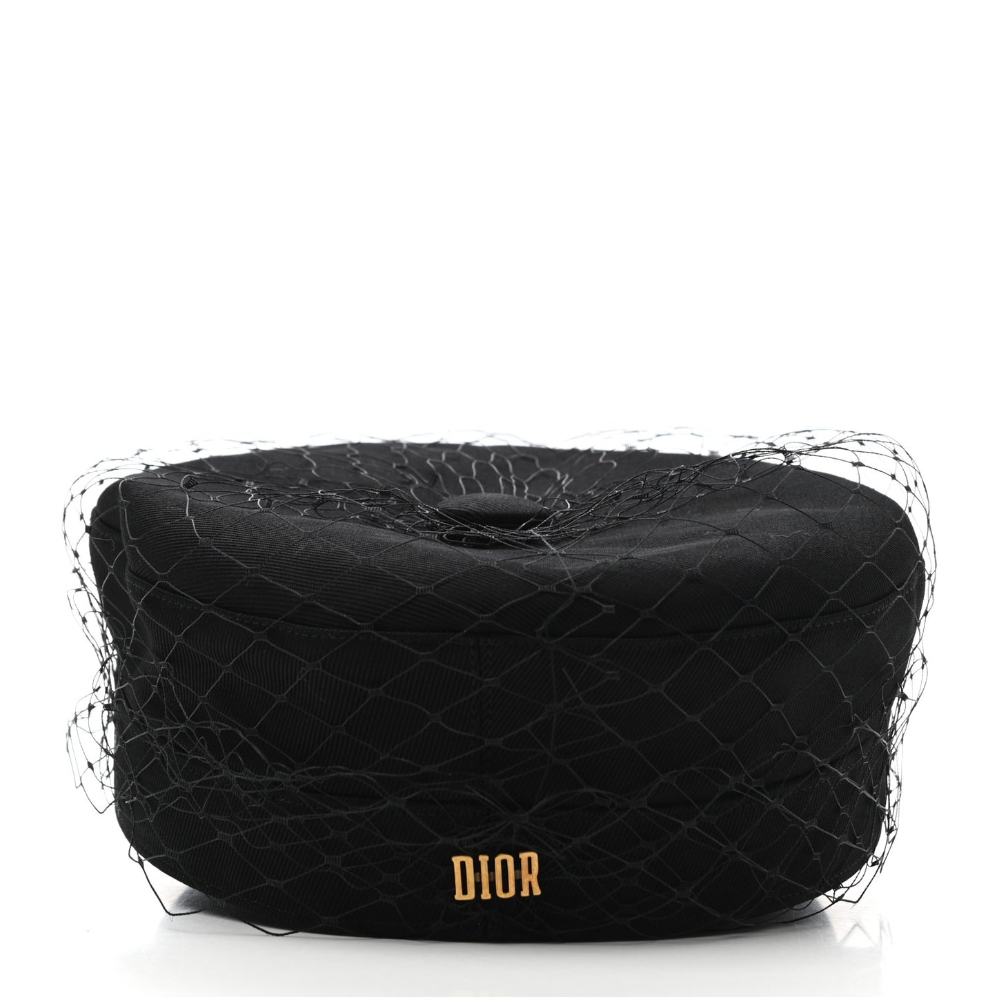 Cotton Canvas Arty Cap with Veil 58 Black