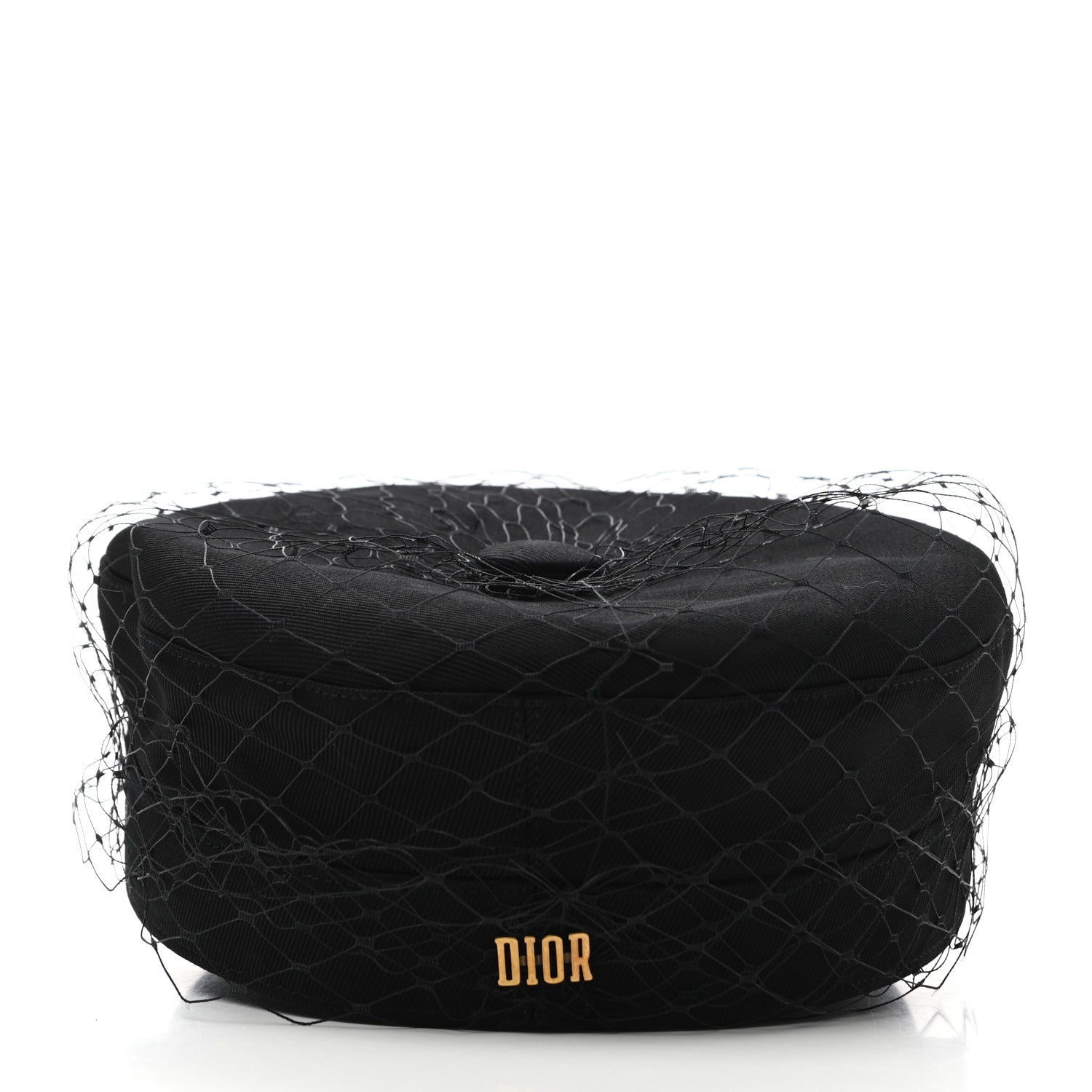 Christian Dior Cotton Canvas Arty Cap with Veil 58 Black 5 of 9