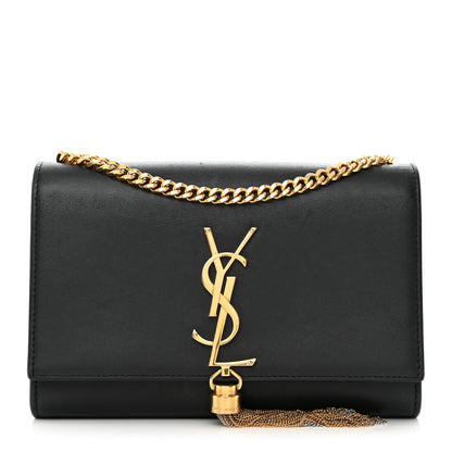 Saint Laurent Calfskin Small Classic Monogram Kate Tassel Satchel Black 1 of 17