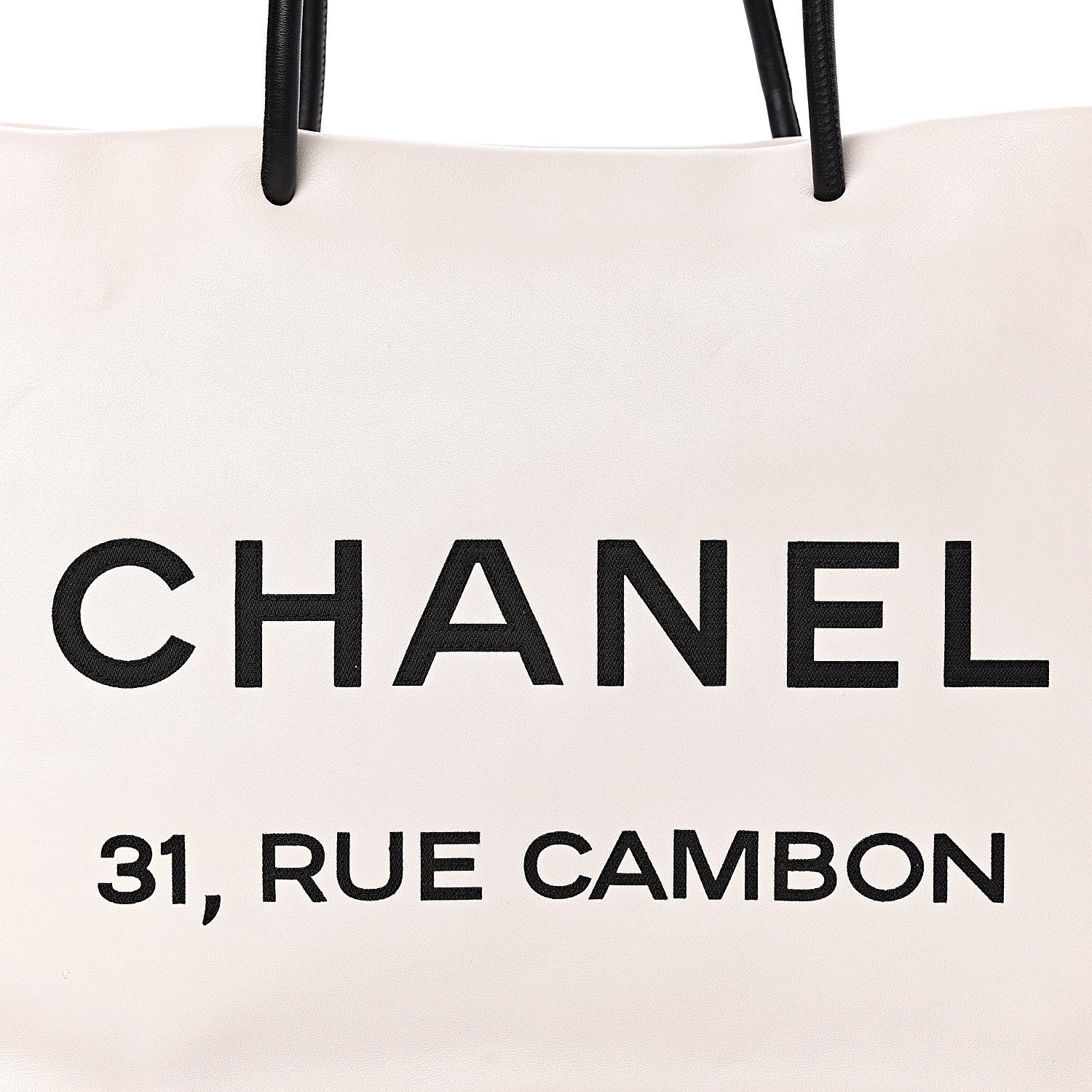 Chanel Calfskin Large Essential 31 Rue Cambon Tote White Black 14 of 14