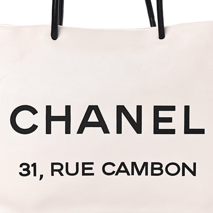 Chanel Calfskin Large Essential 31 Rue Cambon Tote White Black 14 of 14