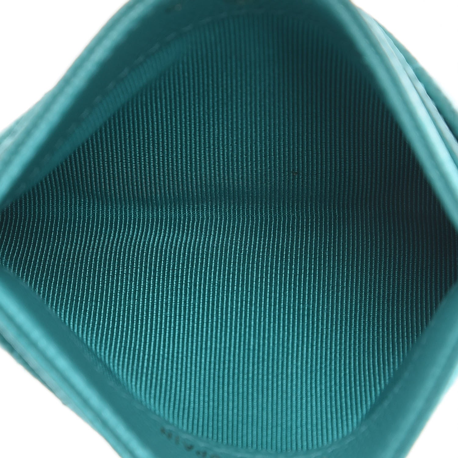 Chanel Caviar Quilted Card Holder Turquoise 5 of 9