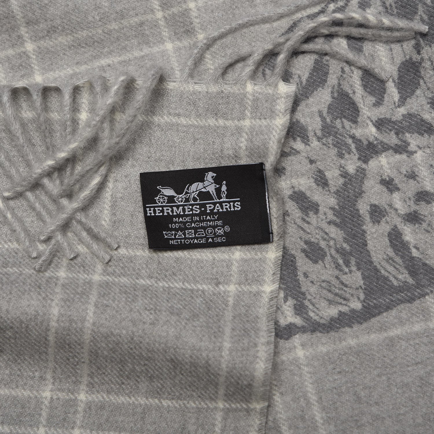 Hermes Cashmere Leosquare Blanket Gris 5 of 5