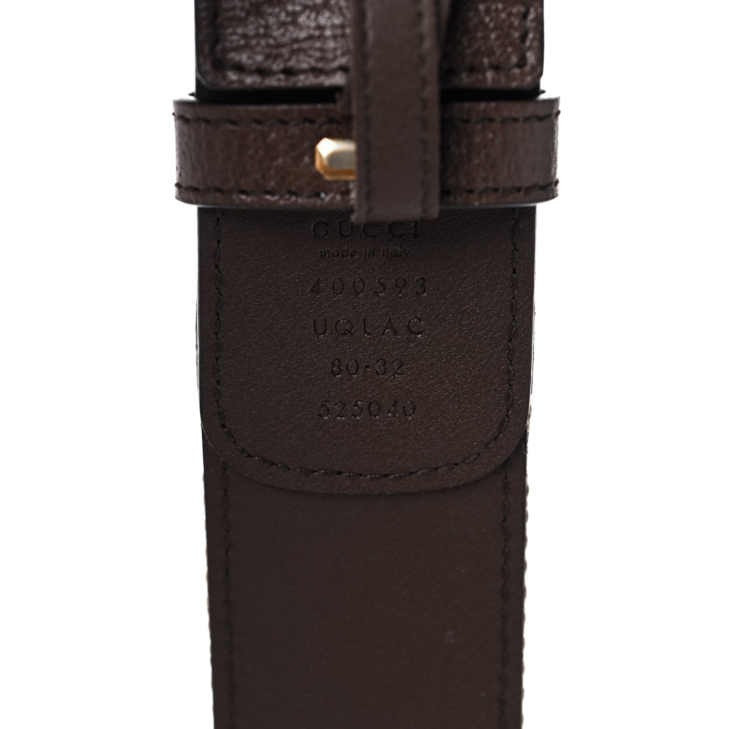 Gucci Monogram Jumbo GG Textured Dollar Calfskin Double G 40mm Belt 80 32 Camel Ebony 3 of 5