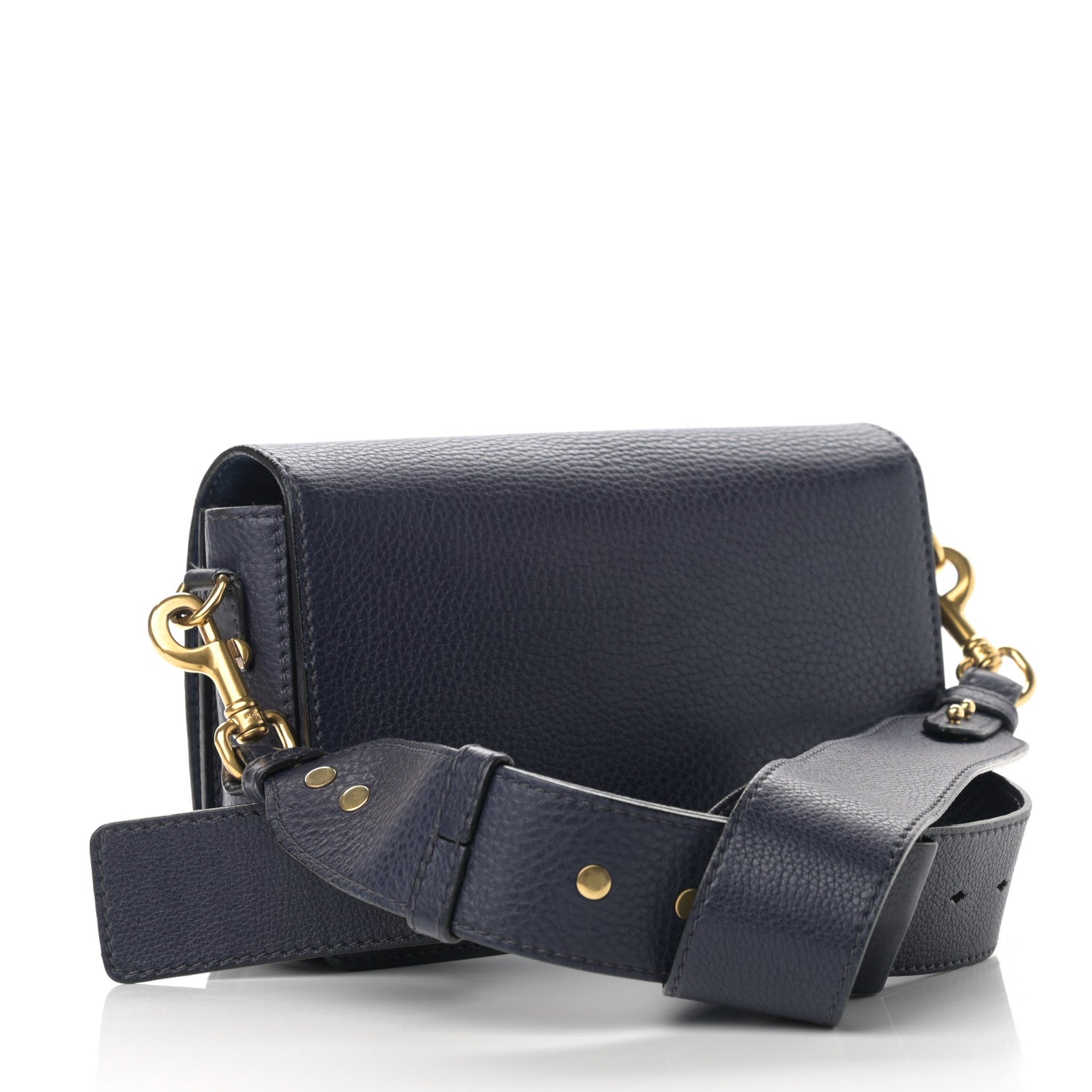 Christian Dior Grained Calfskin Dio(r)evolution Flap Bag Navy Blue 3 of 18
