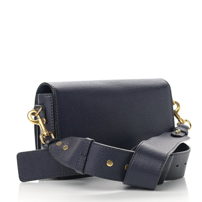 Christian Dior Grained Calfskin Dio(r)evolution Flap Bag Navy Blue 3 of 18