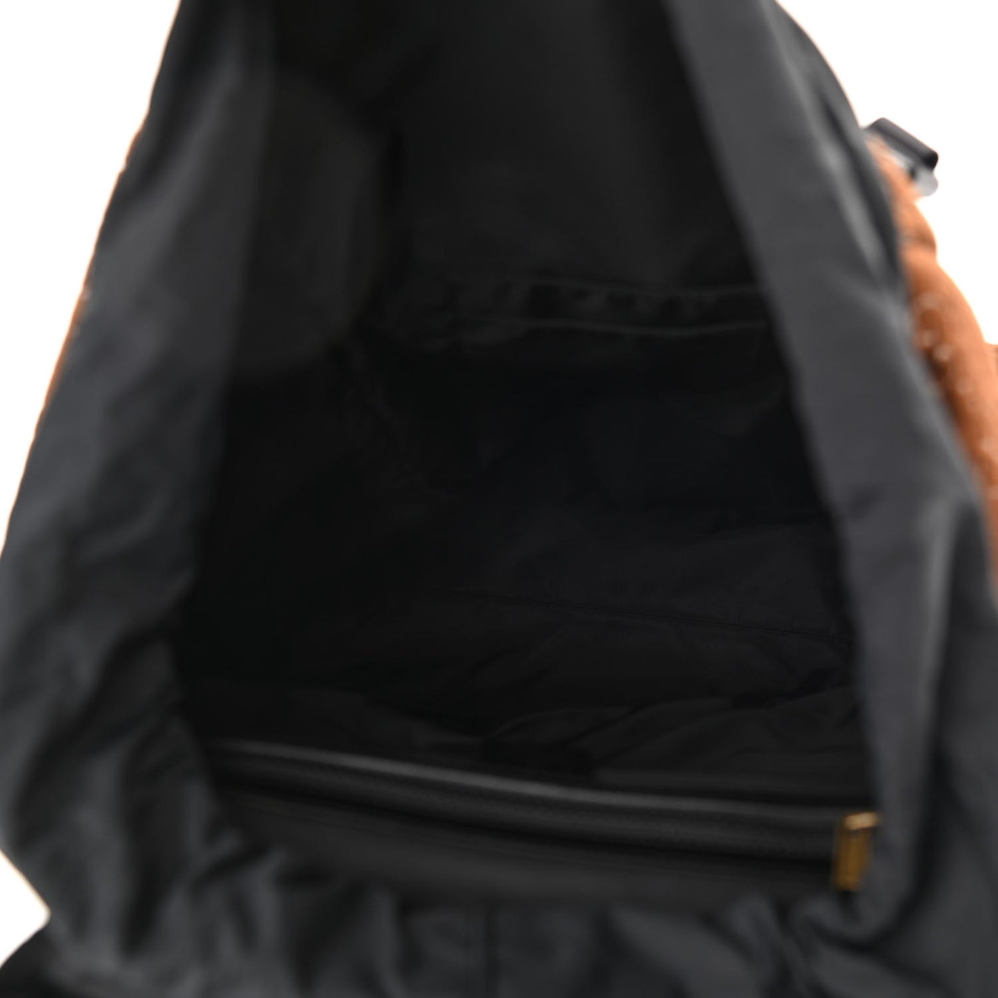 Velvet GG Monogram Web Medium Double Buckle Backpack Brown Black