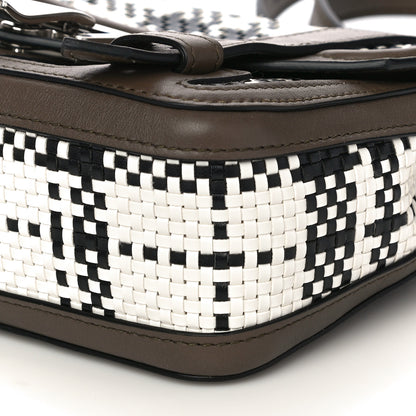 Proenza Schouler Woven Calfskin PS1 Medium Satchel Optical White Black Dark Bay Leaf 8 of 8