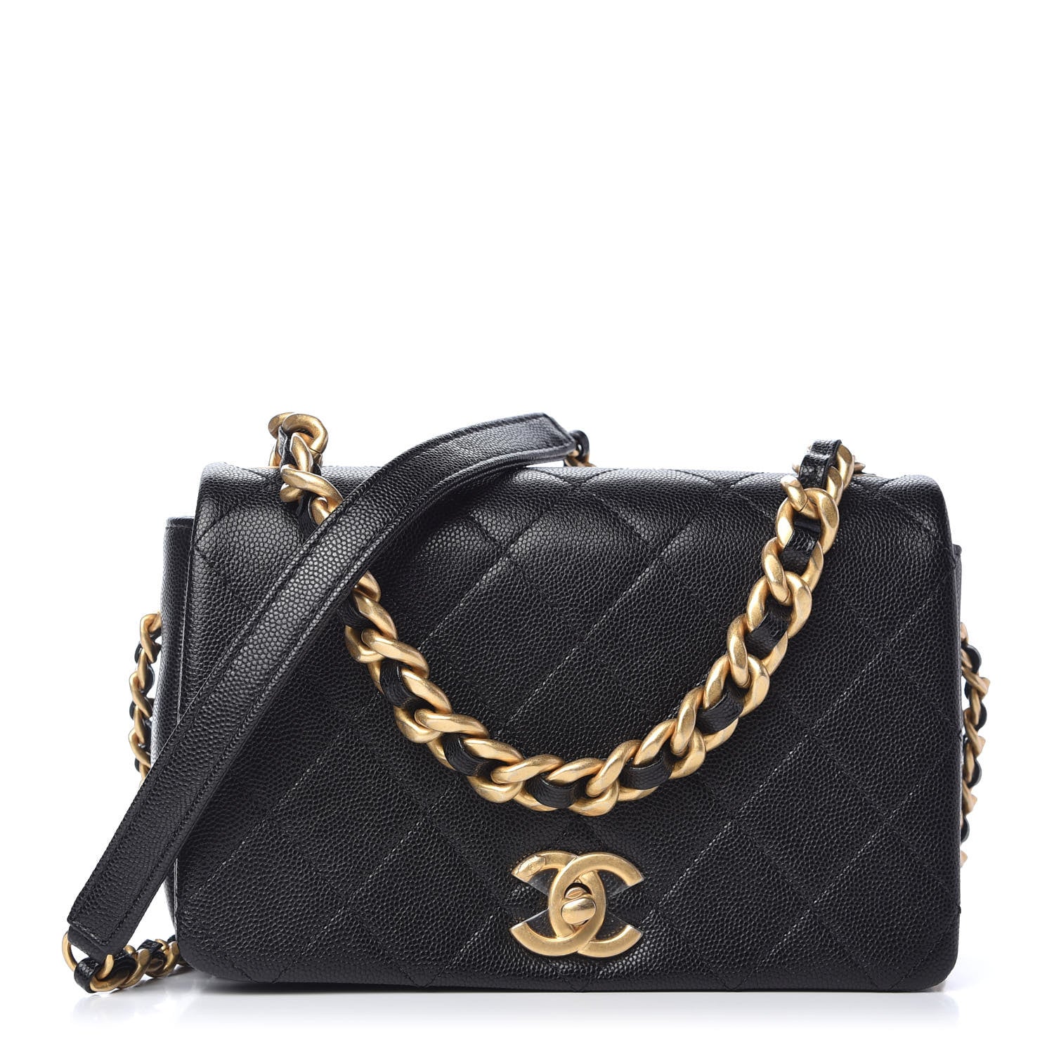 Chanel Caviar Quilted Small Fashion Therapy Flap Bag Black 1 of 10