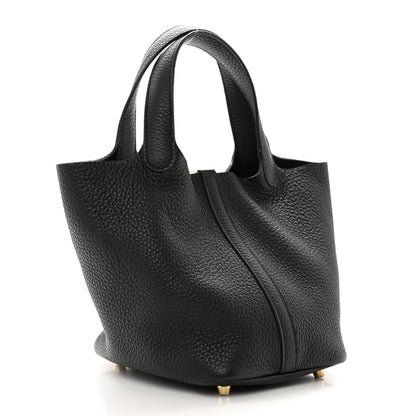 Hermes Taurillon Clemence Picotin Lock 18 PM Black 2 of 10