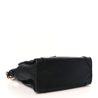 Celine Pebbled Calfskin Nano Luggage Black 4 of 10