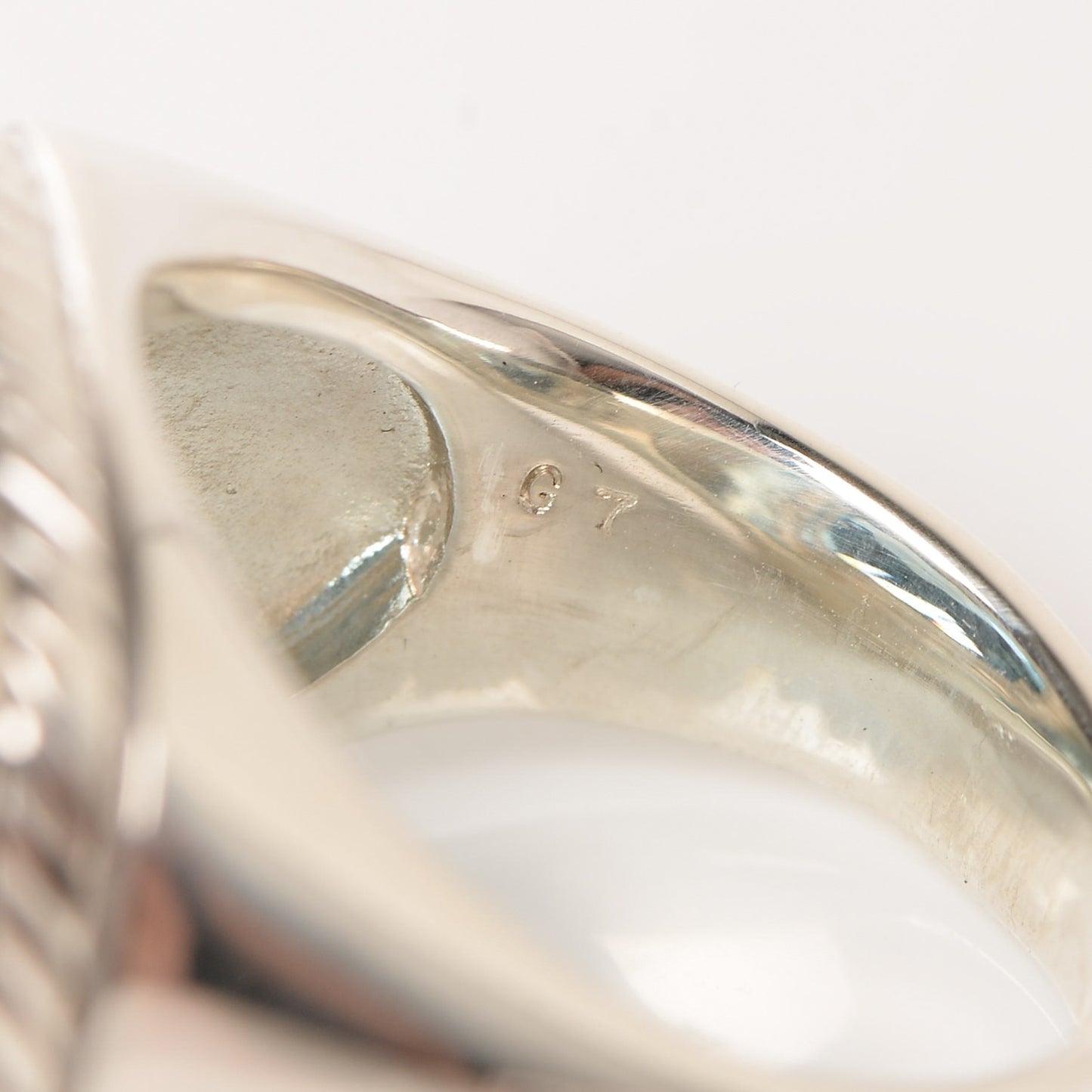 Sterling Silver Diamond Blue Topaz 16mm Albion Ring 57 8