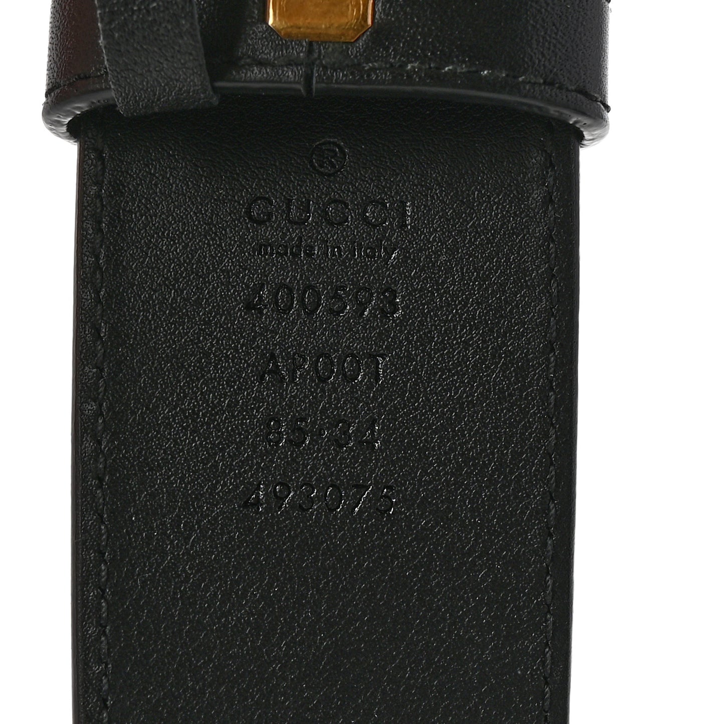 Textured Calfskin Double G 40mm Belt 85 34 Black