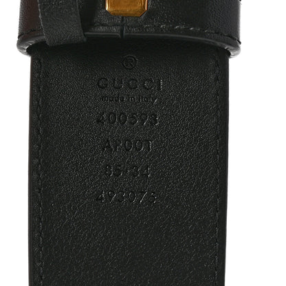 Gucci Textured Calfskin Double G 40mm Belt 85 34 Black 3 of 6