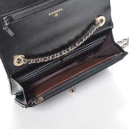 Chanel Lambskin Quilted Trendy CC Wallet On Chain WOC Black 6 of 9