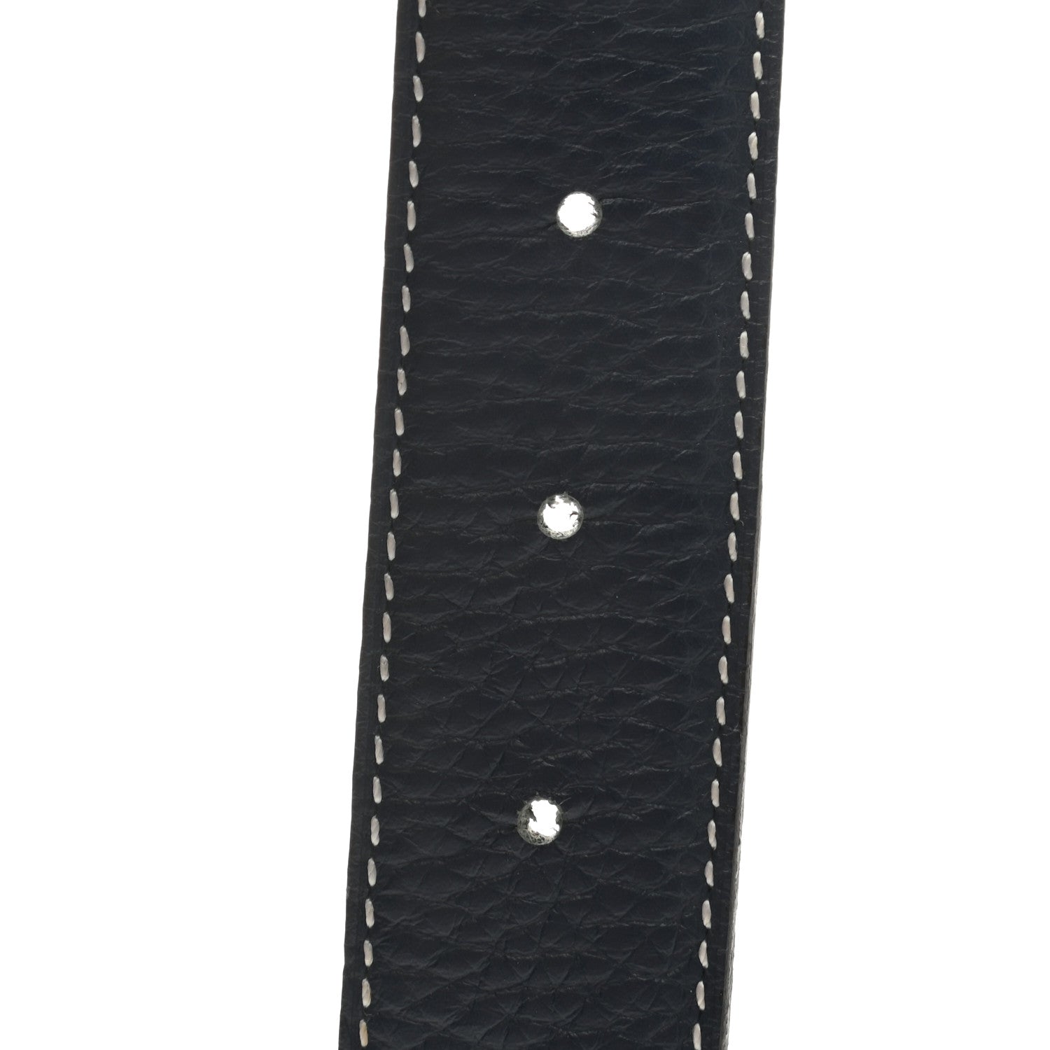 Hermes Togo 32mm H Belt 90 Bleu de Malte Gold 4 of 9