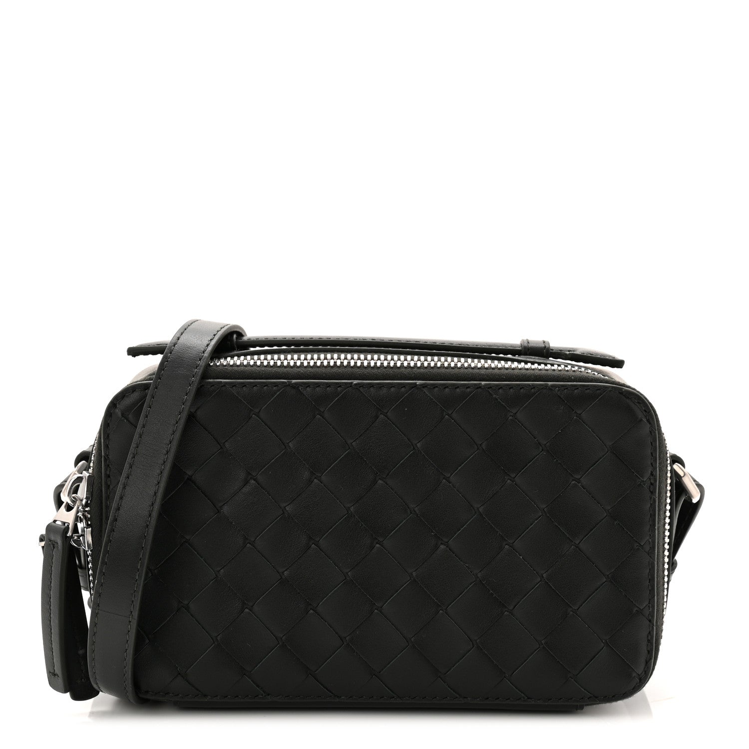 Bottega Veneta Nappa Intrecciato Mens Getaway Phone Pouch Dark Green 1 of 9
