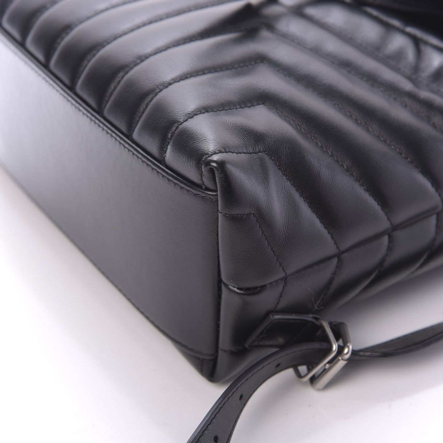 Calfskin Y Quilted Monogram Small Loulou Backpack Black