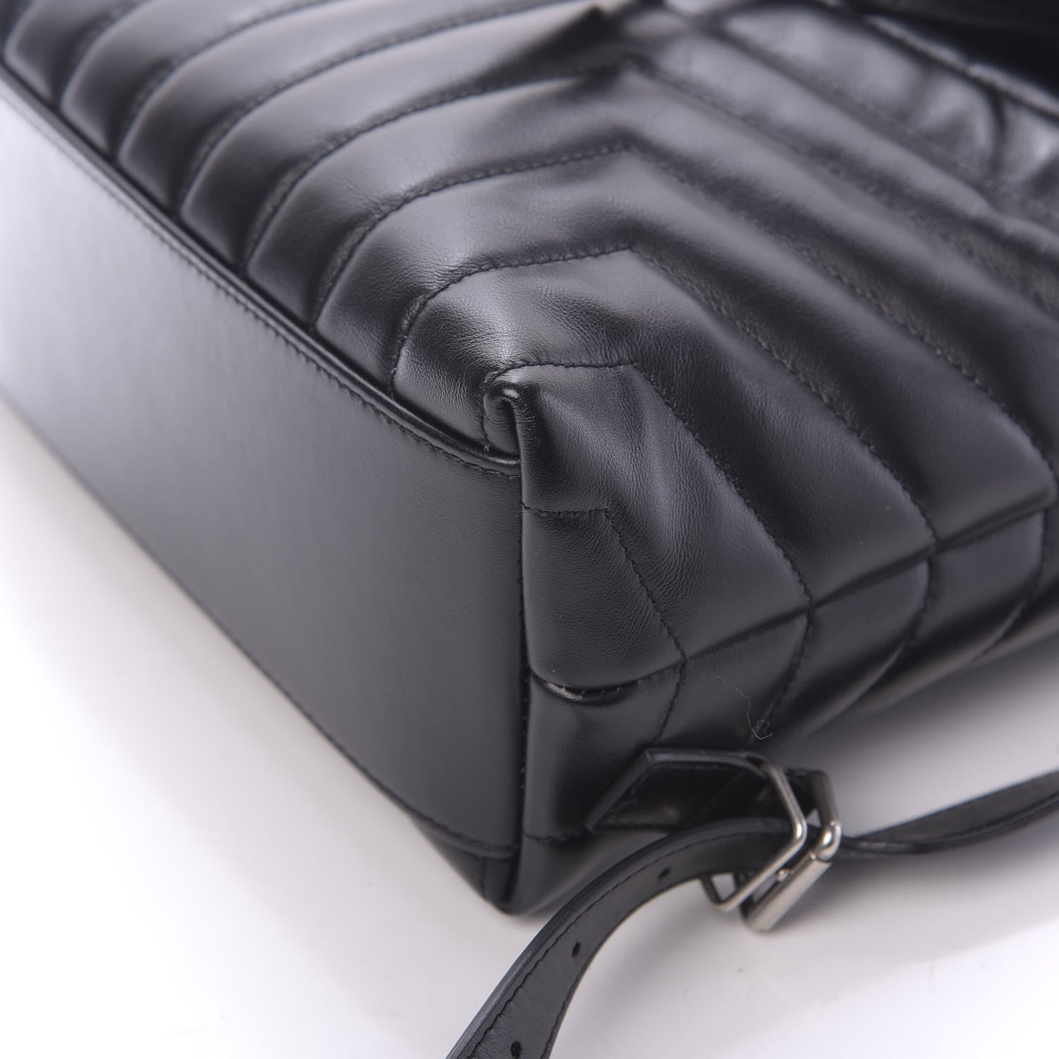Saint Laurent Calfskin Y Quilted Monogram Small Loulou Backpack Black 8 of 10