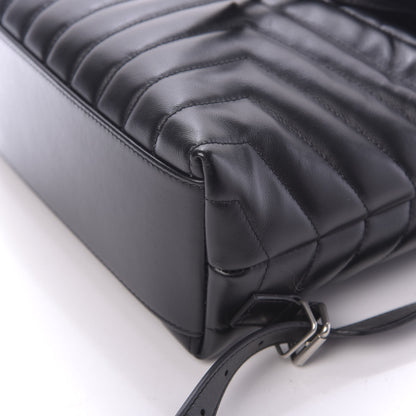 Saint Laurent Calfskin Y Quilted Monogram Small Loulou Backpack Black 8 of 10