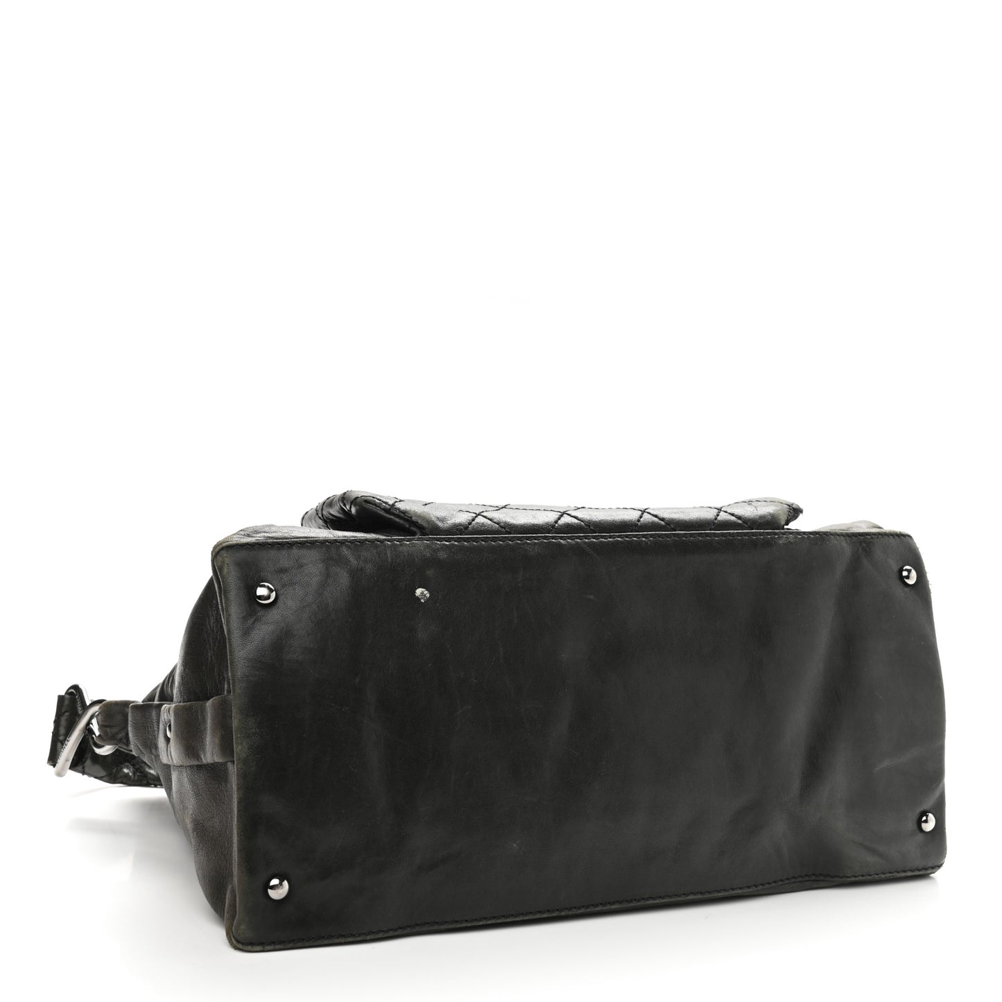 Lambskin Quilted Mademoiselle Hobo Black