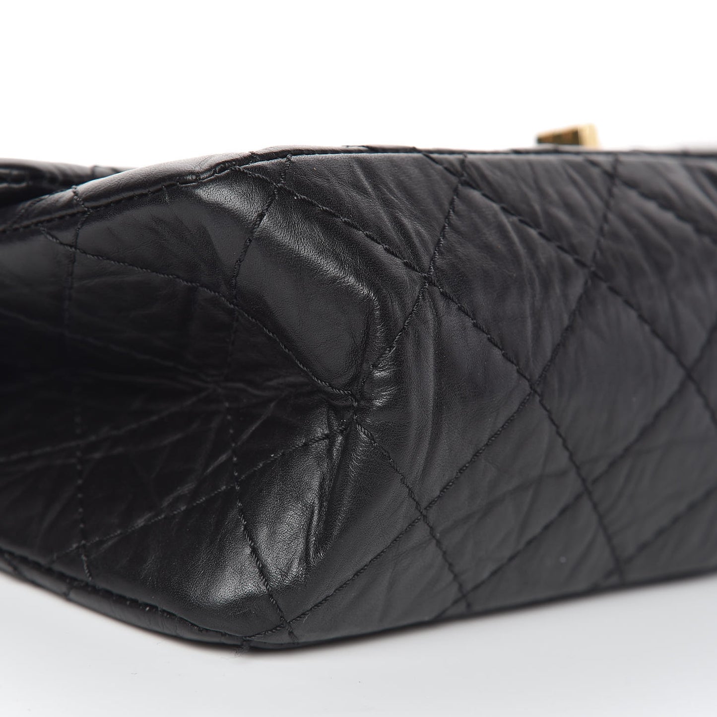 Aged Calfskin Quilted 2.55 Reissue 226 Flap Black