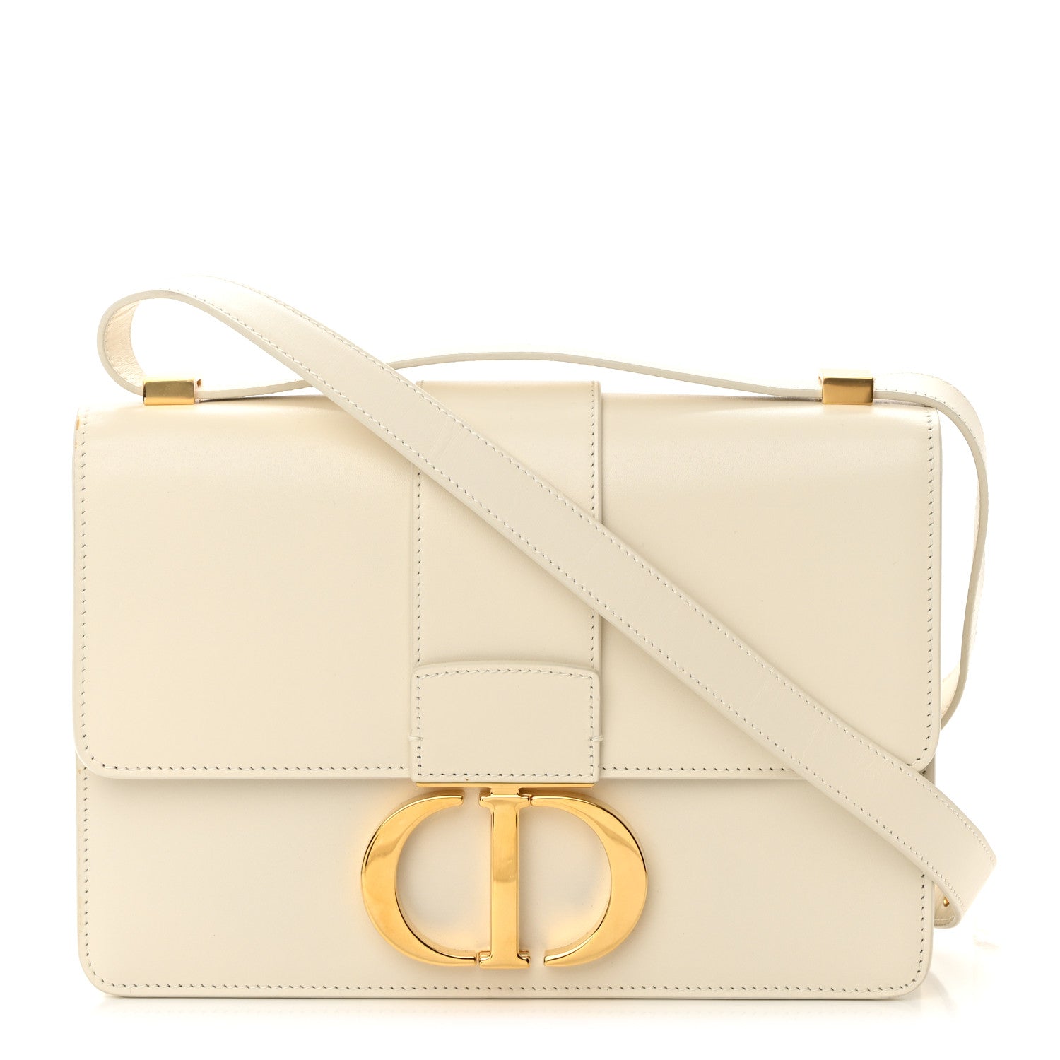 Christian Dior Box Calfskin 30 Montaigne Flap Bag Latte 1 of 16