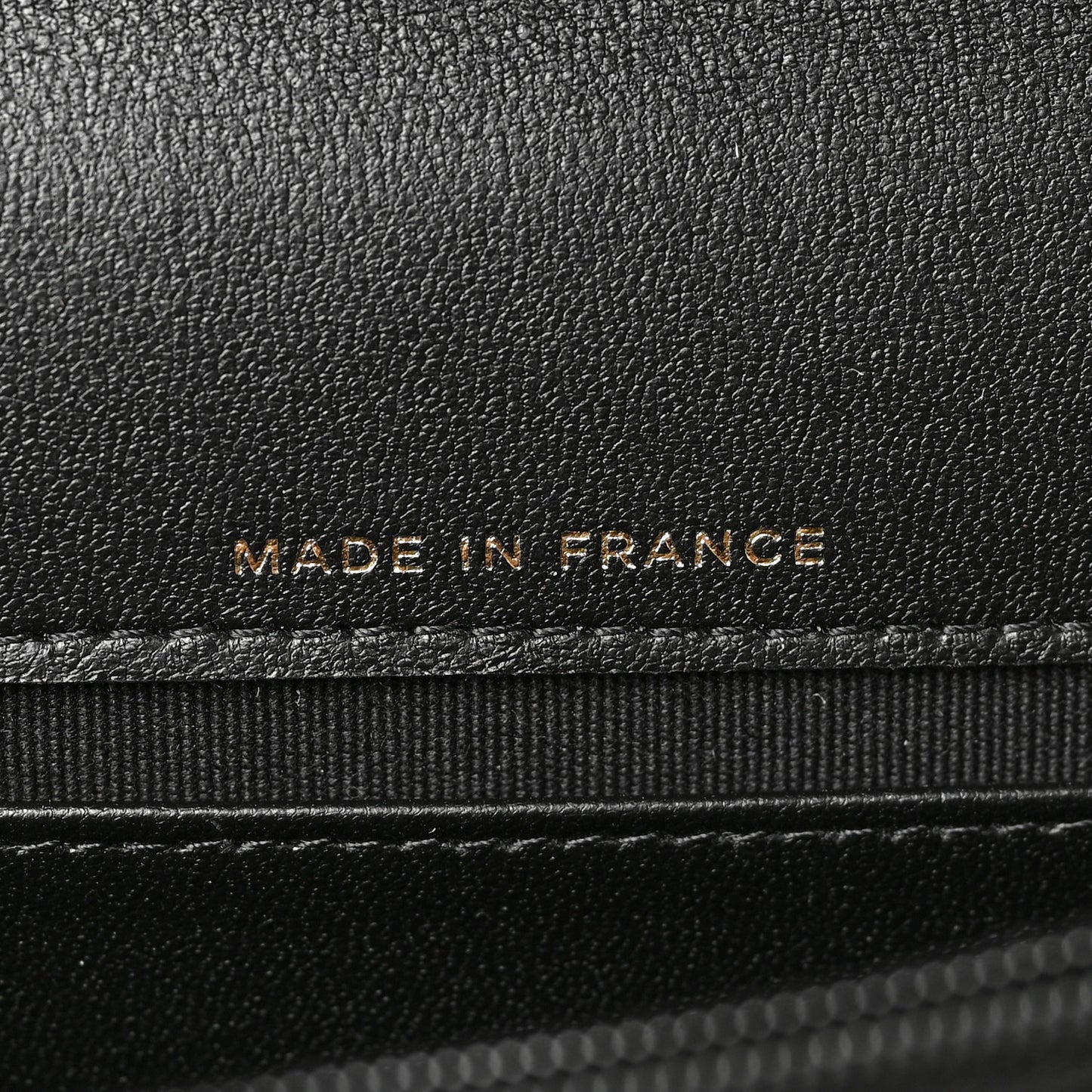 Lambskin Patent Calfskin Quilted Flap Phone Holder With Chain Black