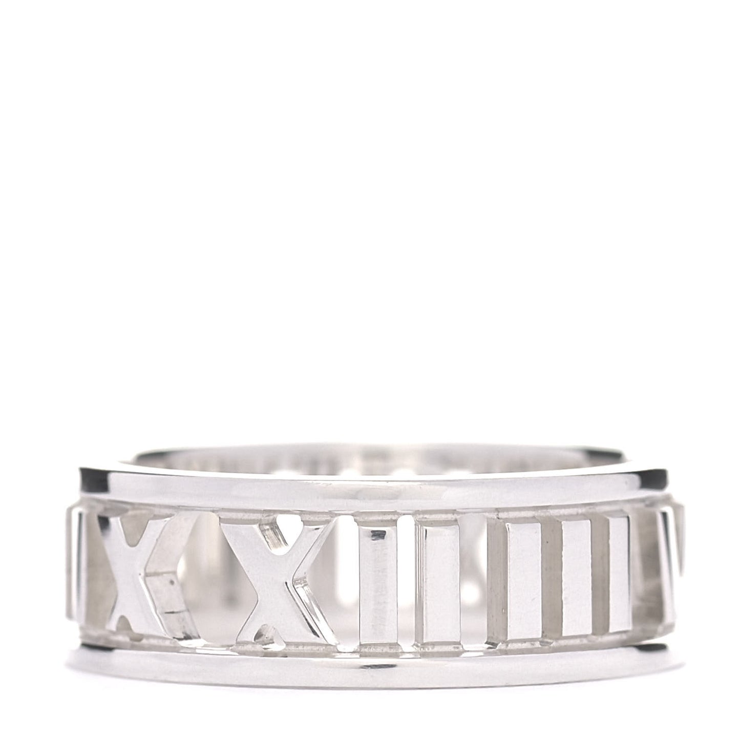 Sterling Silver Wide Atlas Open Ring 54 6.75