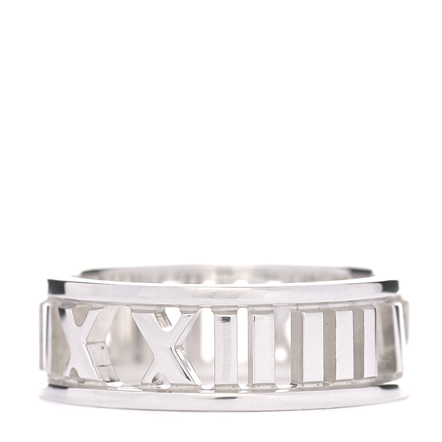 Tiffany Sterling Silver Wide Atlas Open Ring 54 6.75 1 of 4