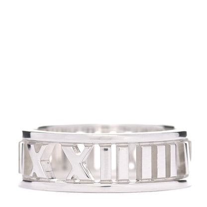 Tiffany Sterling Silver Wide Atlas Open Ring 54 6.75 1 of 4