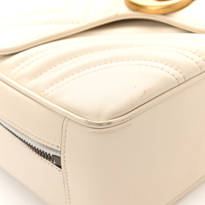 Gucci Calfskin Matelasse Sylvie Web Small GG Marmont Top Handle Shoulder Bag White 12 of 13