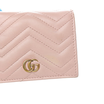 Gucci Calfskin Matelasse GG Marmont Card Case Wallet Perfect Pink 11 of 12