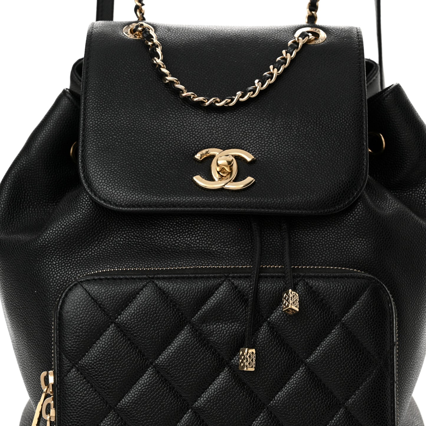 Caviar Quilted Business Affinity Backpack Black