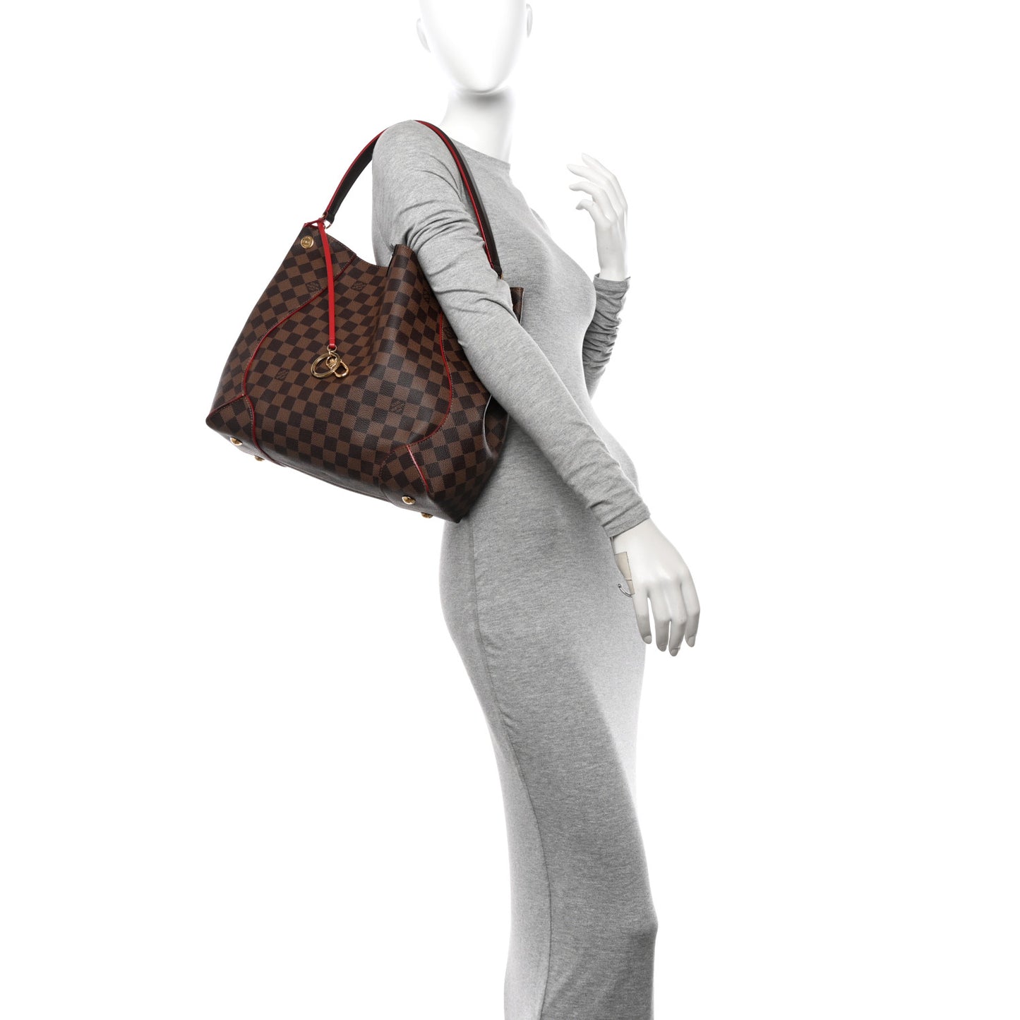 Damier Ebene Caissa Hobo Cherry