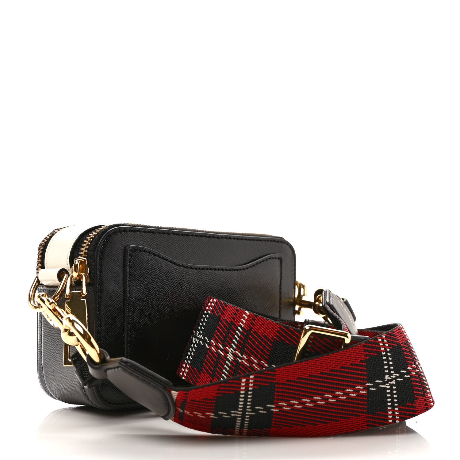 Marc Jacobs Saffiano Snapshot Camera Bag Black White Multicolor 3 of 9