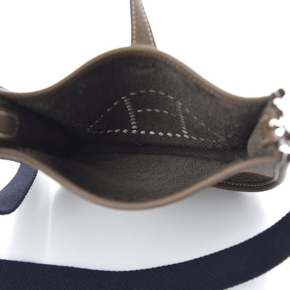 Hermes Taurillon Clemence Amazone Evelyne TPM Etoupe Bleu Indigo 5 of 9