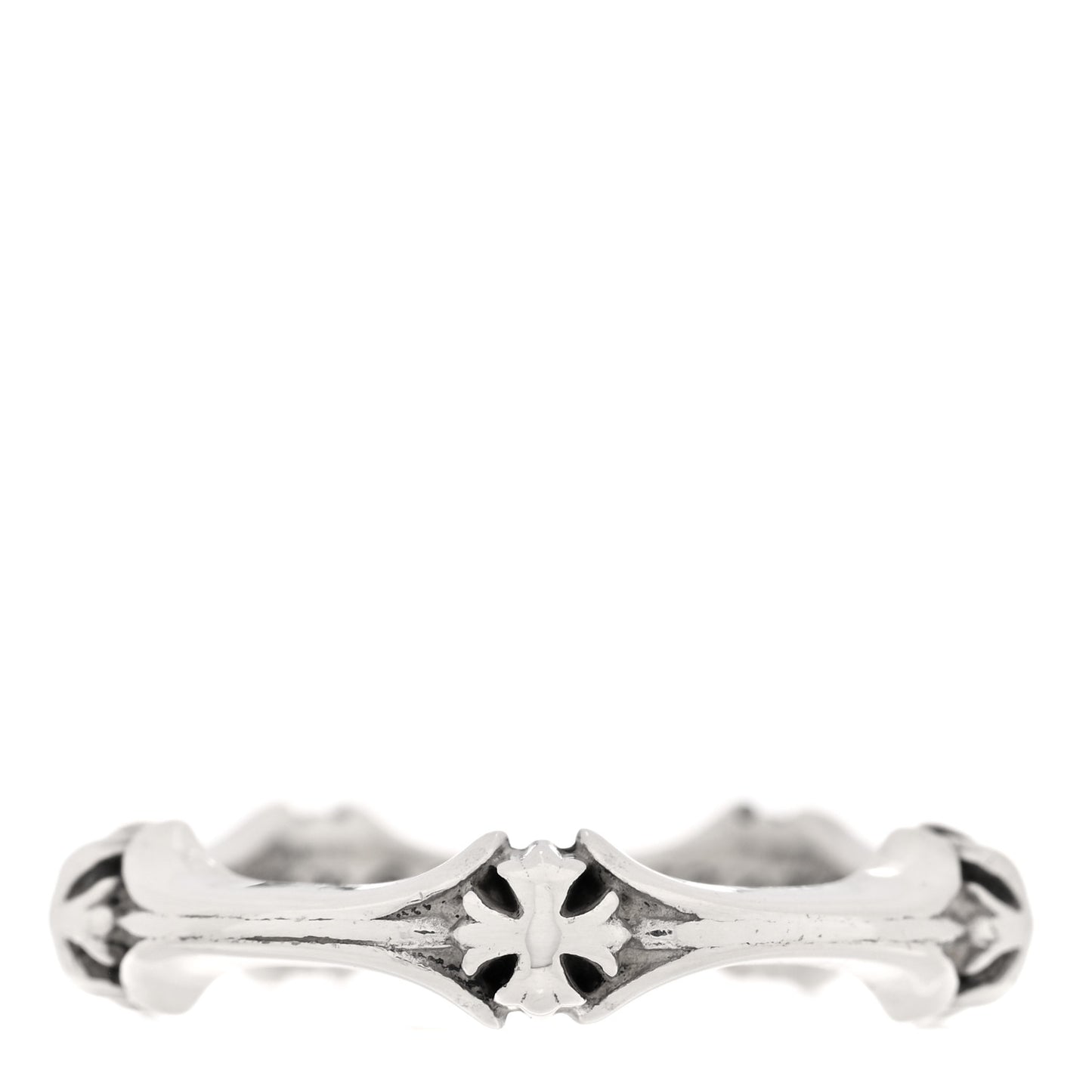 Sterling Silver Plus and Bone Ring 58 8.5