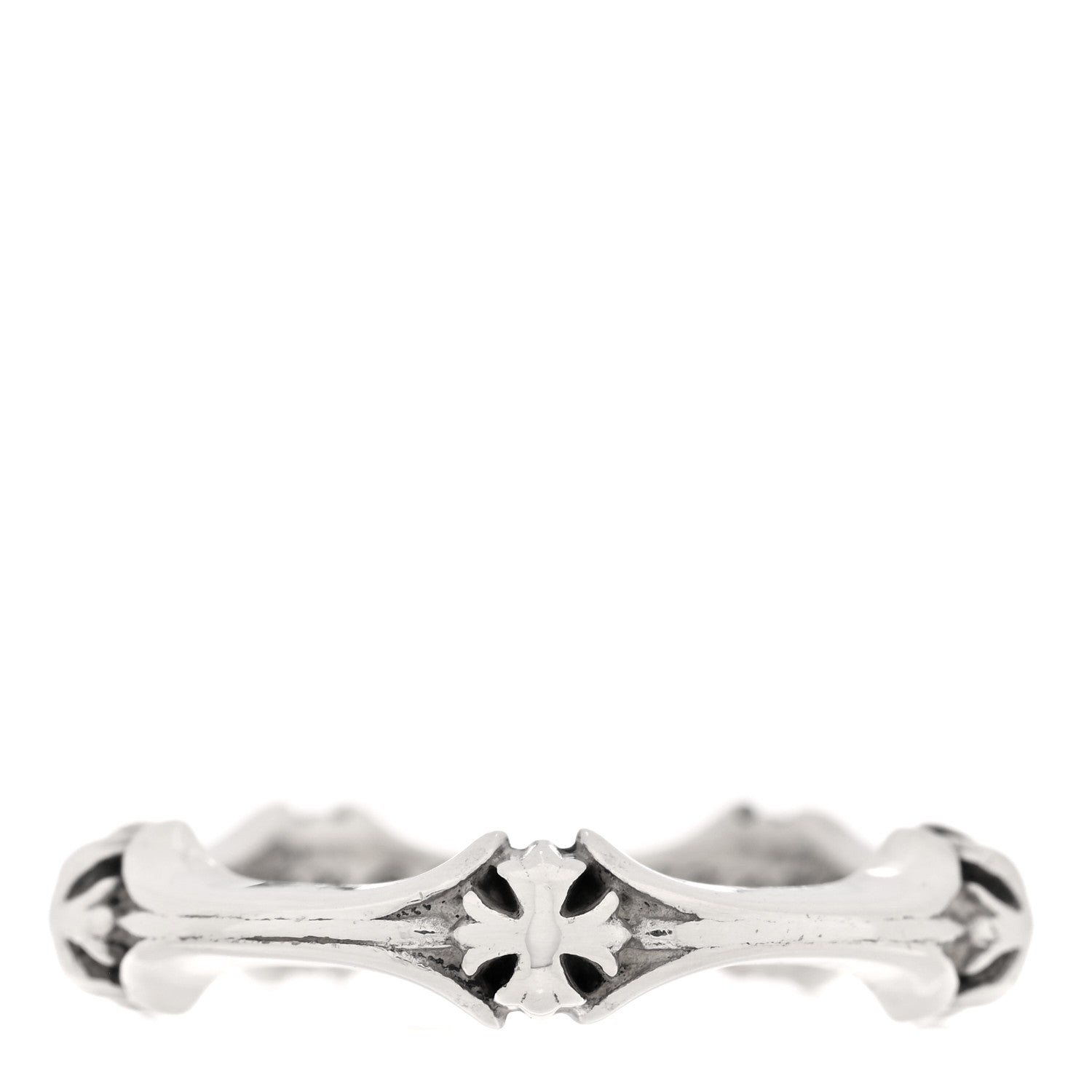 Chrome Hearts Sterling Silver Plus and Bone Ring 58 8.5 1 of 5