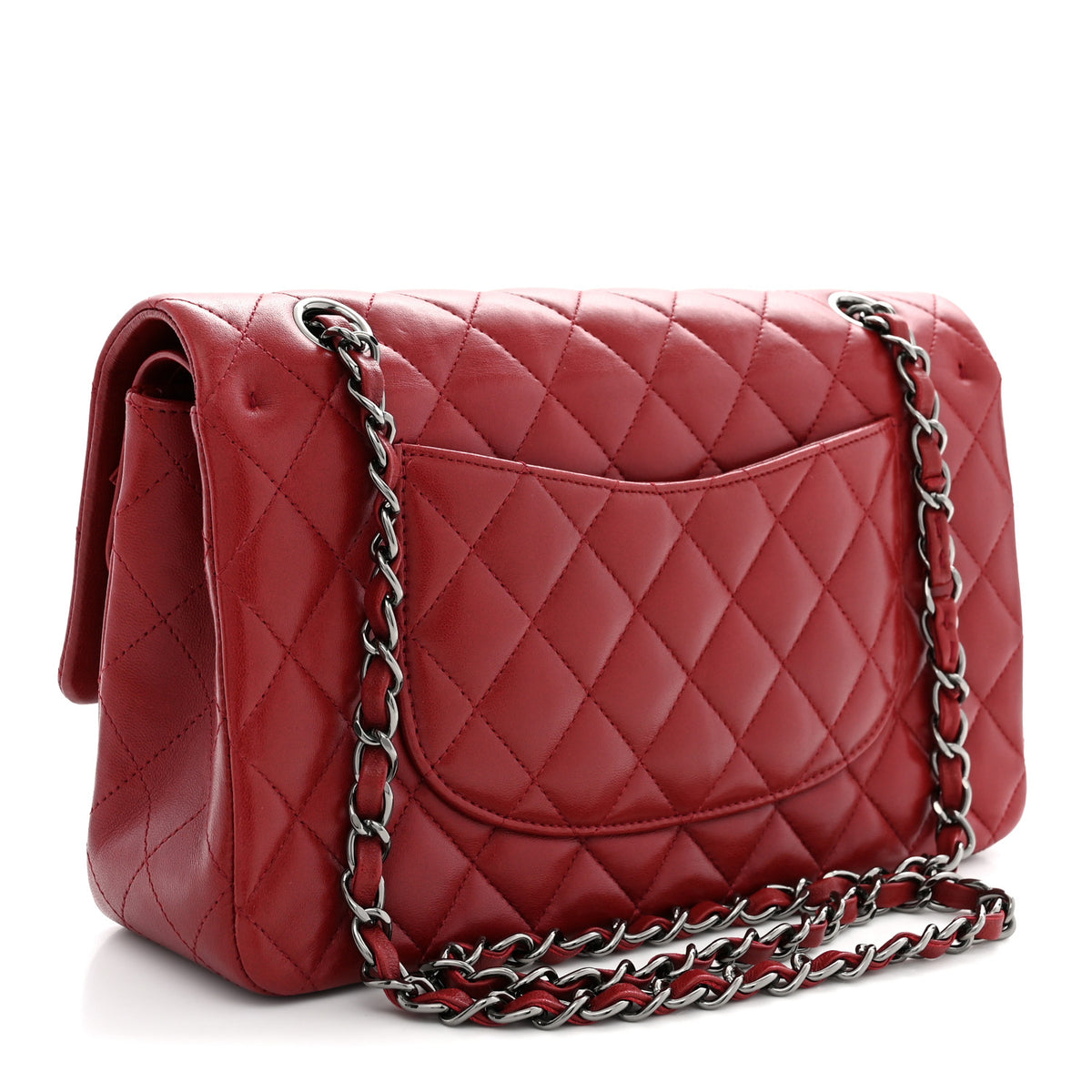 Chanel Lambskin Quilted Medium Double Flap Red 3 of 10