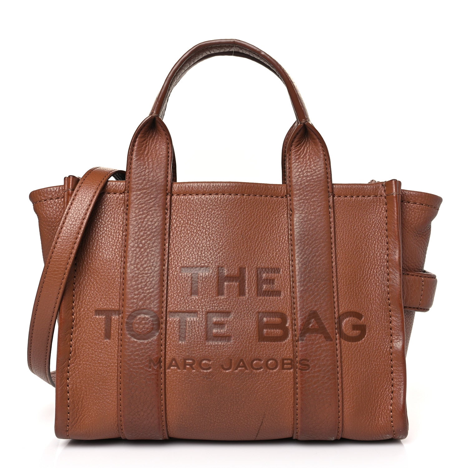 Marc Jacobs Grained Calfskin Small The Tote Bag Argan Oil 1 of 10