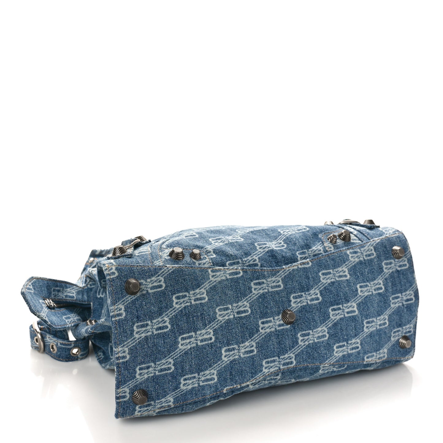Denim BB Monogram Neo Cagole City Handbag Blue