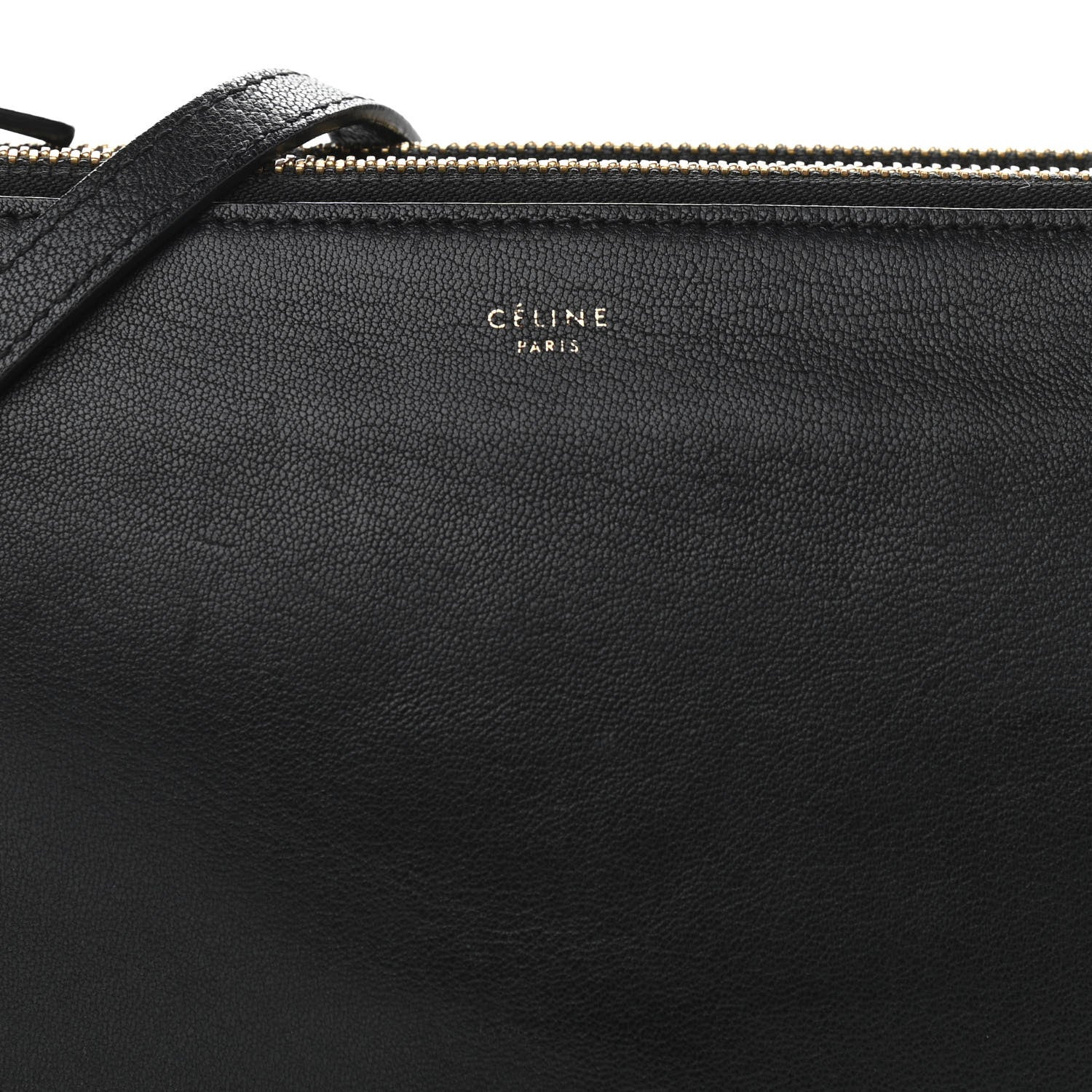 Celine Lambskin Large Trio Crossbody Bag Black 9 of 9