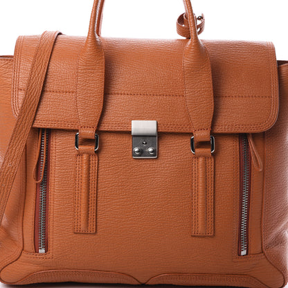 3.1 Phillip Lim 3.1 Textured Calfskin Large Pashli Satchel Mandarin 9 of 14