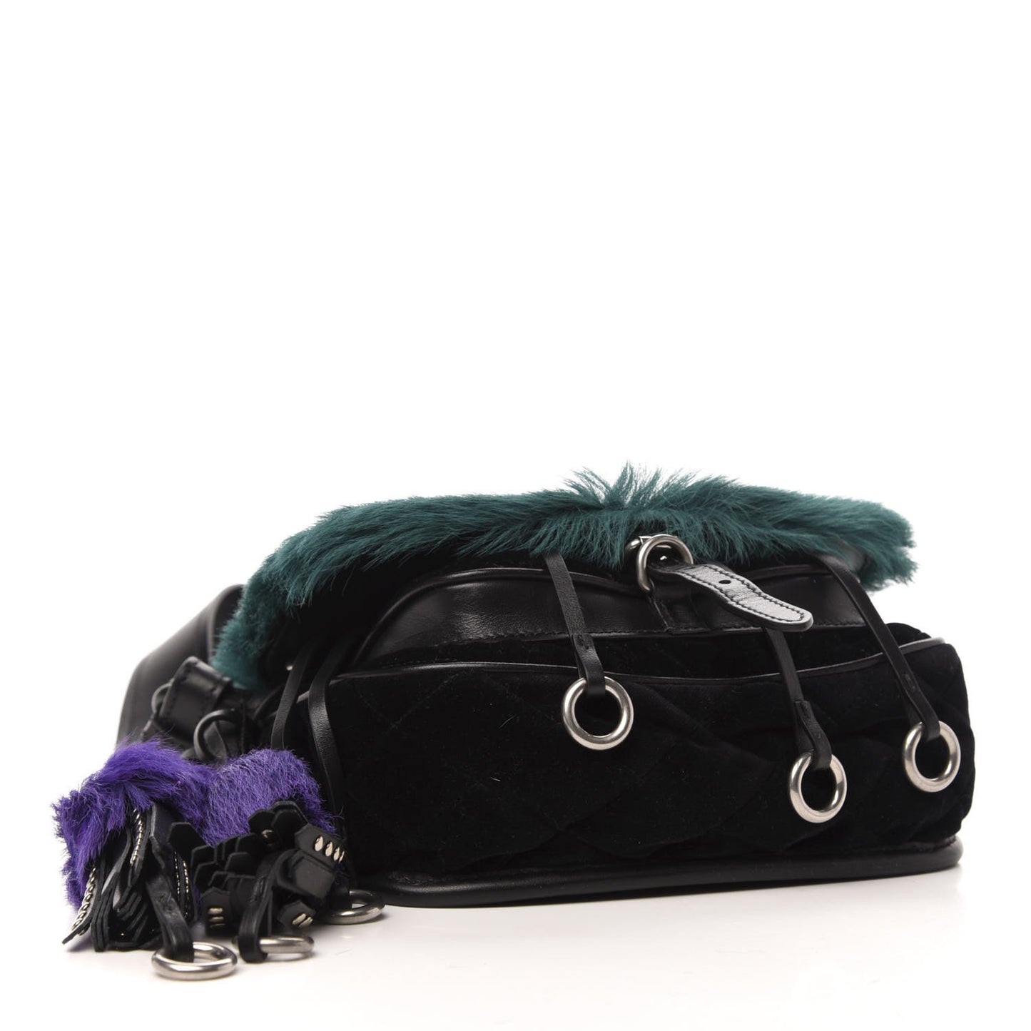 Cavallino Velluto Corsaire Antic Crossbody Bag Biliardo Black