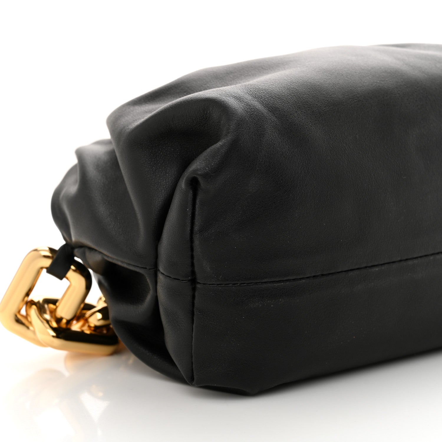 Bottega Veneta Calfskin The Pouch Chain Black 9 of 10
